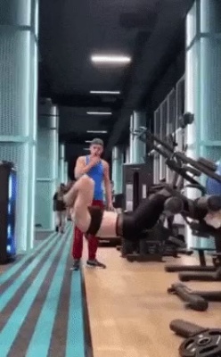 Men's reaction to women who exercise.gif