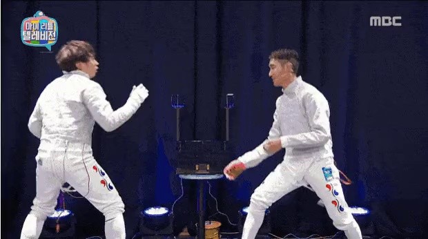 The person who lightly overpowered Kim Jung-hwan, the world's No. 1 fencing sabre.gif