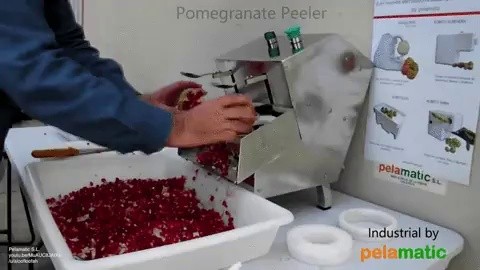 A pomegranate extracting machine.