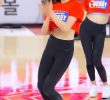 Cheerleader Ahn Jihyun dancing in leggings