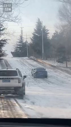 an ice-climbing car