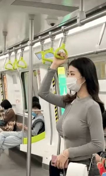 a subway woman