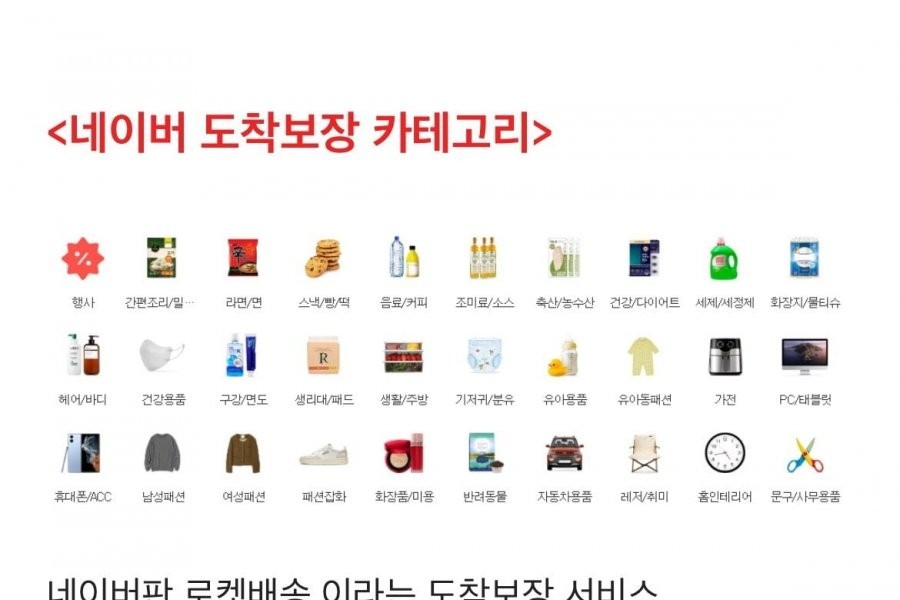 Coupang has opened. Naver's rocket delivery update jpg, which is expanding