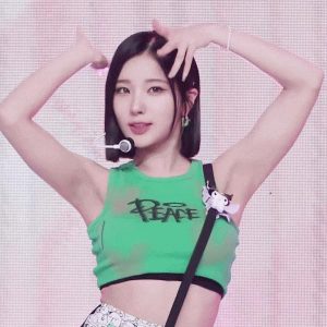 Short skirt, green tank top, armpit, ALICE, SOHEE