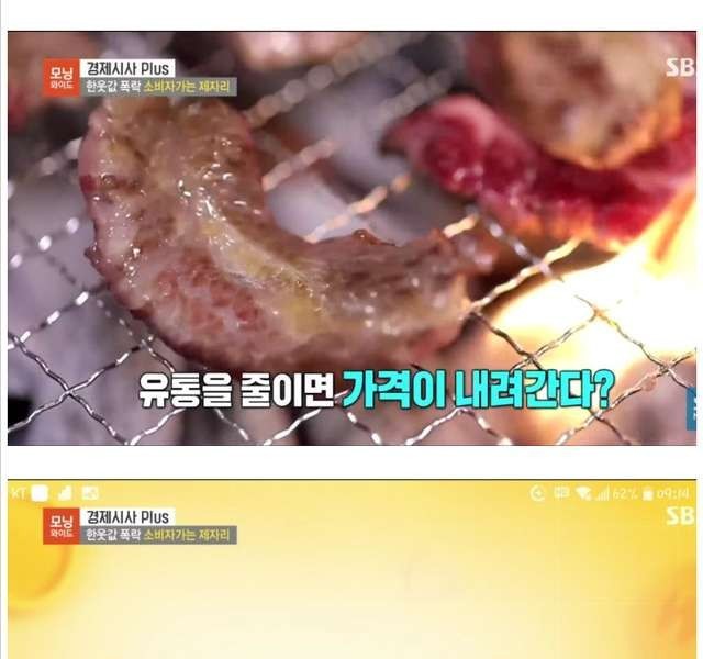 The reason why the price of Korean beef remains the same, even though the price of Korean beef is plummeting