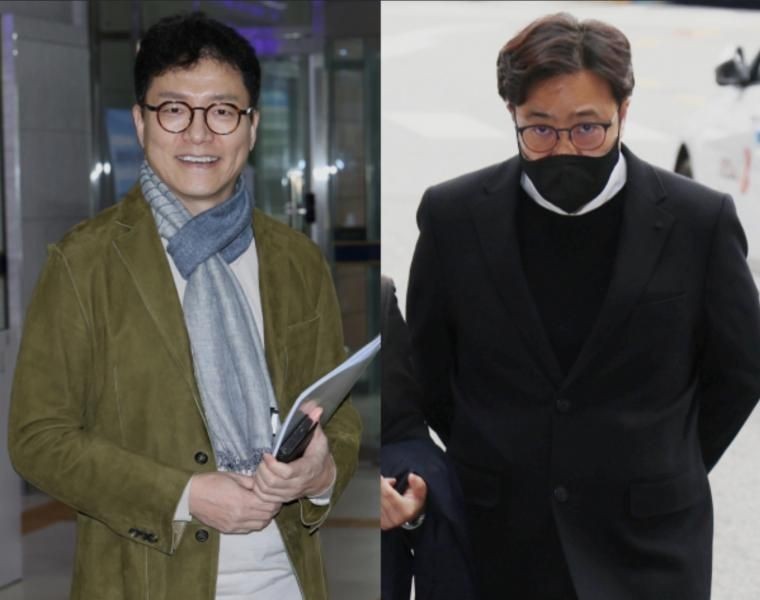 Representatives Jeon Hong-joon and Ahn Seong-il, who attended the prosecution's investigation