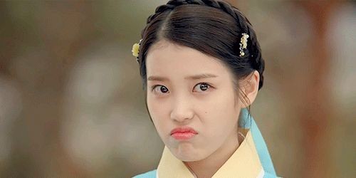 IU looks so cute even when she's angry and sulky