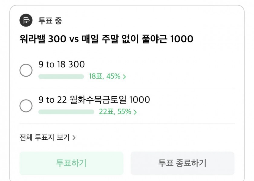 Work-life balance 300 vs Full Night 1000 Legend Ends jpg