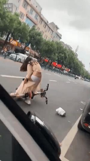 hh the reason why you shouldn't ride a bike in a skirt