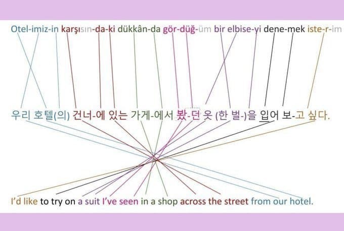 difference in word order by language