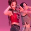 Nayeon's thighs are properly widened in red sleeveless + denim hot pants behind the scenes