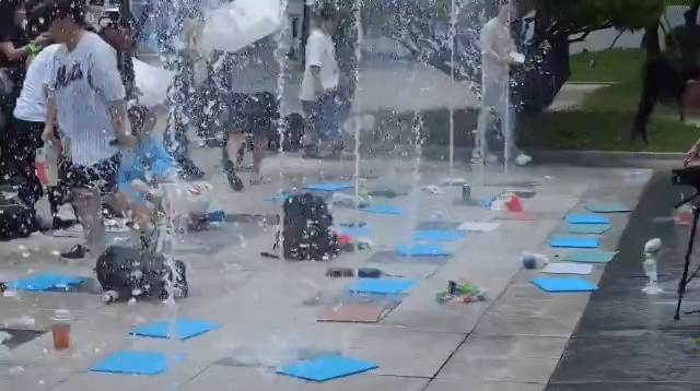 It instantly turned into a water bomb at the girl group's mini fan meeting.