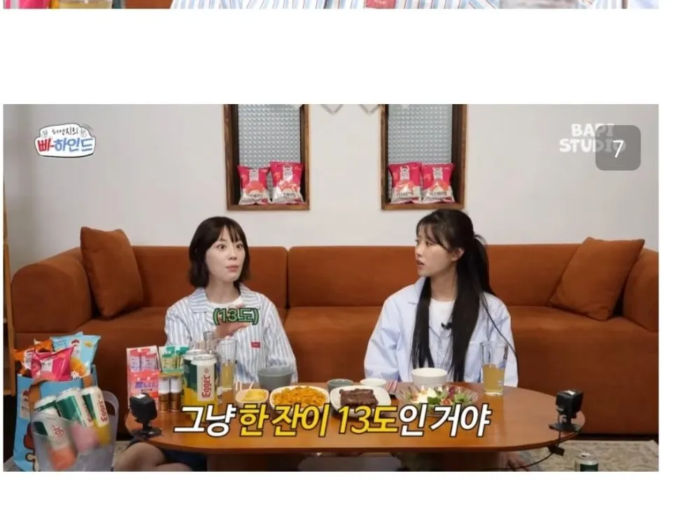 Celebrities ask about the alcohol content of a glass of soju