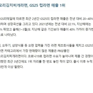 GS25 Cup Ramen unexpectedly ranks first in sales.JPG